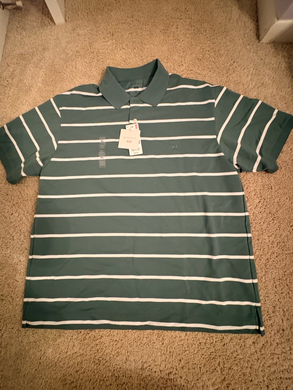 *NWT* Men’s UNIQLO & JW Anderson DRY Pique Striped Polo | Wide Stripe